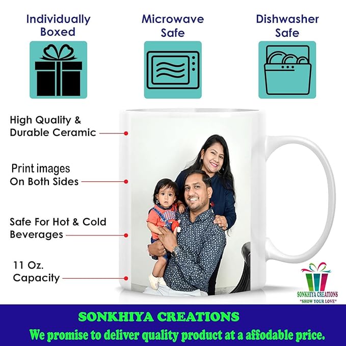 Sweet & Customizable Ceramic Mug – Ideal for Tea or Coffee (325 ML)
