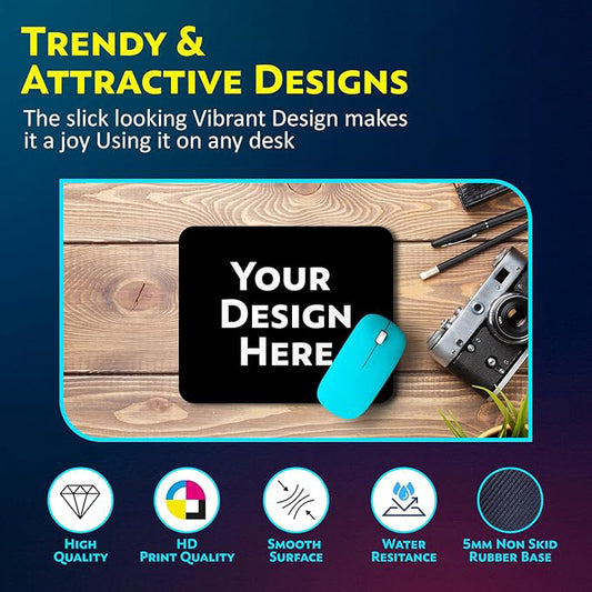 Personalized Mouse Pad for PC/Laptop | Custom Print Image/Text | Gaming & Office Use | Pack of 1
